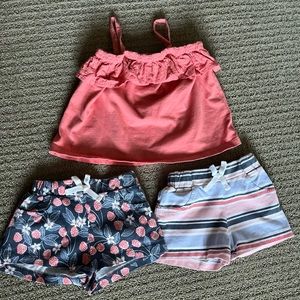 Cynthia Rowley Mix and Match 3 Piece Blue, Pink, and Corral Girls Set-12 months